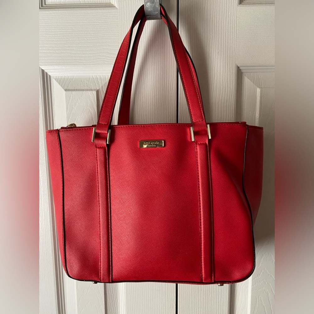 kate‎ spade Newbury Lane Briar Red Saffiano Leather Tote Bag